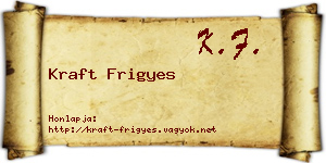 Kraft Frigyes névjegykártya